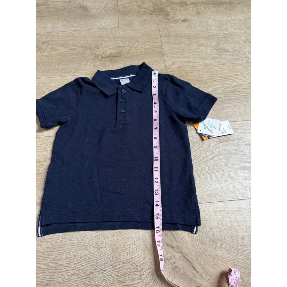 NWT Boys Kids Gymboree playproof uniforms nanotex short sleeve navy polo size 3T
